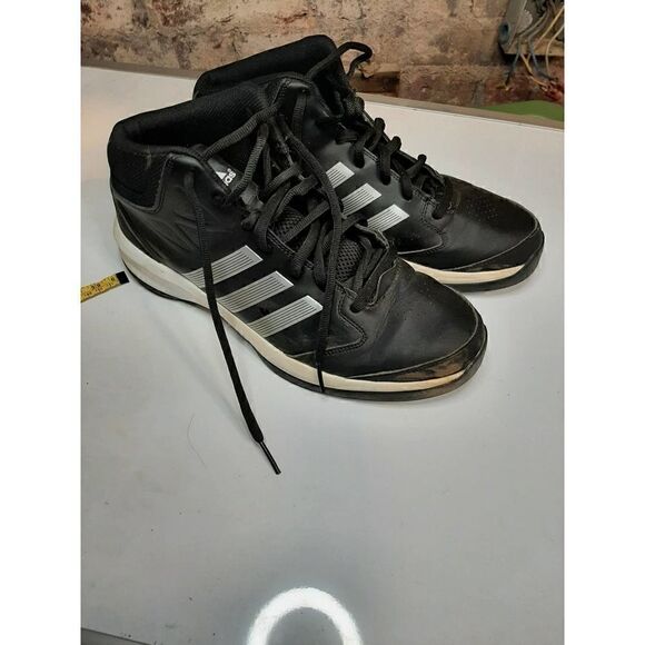 Adidas Isolation Basketball High Top Shoe Black White Mens 13 - Picture 2 of 6